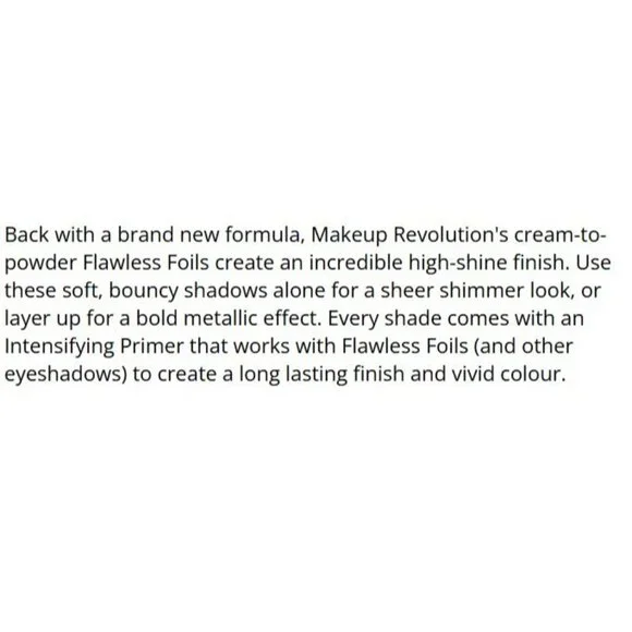 Makeup Revolution Flawless Foils Metallic Eyeshadow & Primer Set "Retreat" - Picture 4 of 4